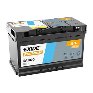90Ah R+ Exide Premium 12V 720 А (ДШВ: 310*175*190мм), корпус: Euro, клеммы: конуc