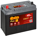 45Ah L+ Centra Plus 12V 330 А (ДШВ: 235*127*220мм), корпус: Asia(б/б), клеммы: тонкий конус