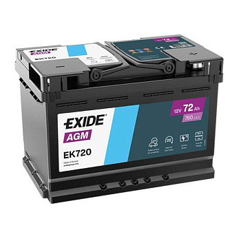 Аккумулятор EXIDE TECHNOLOGIES 72 обратная 