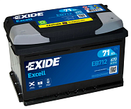 71Ah R+ Exide Excell 12V 670 А (ДШВ: 278*175*175мм), корпус: Euro, клеммы: конуc