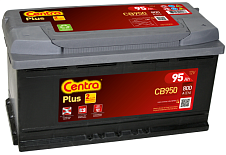 95Ah R+ Centra Plus 12V 800 А (ДШВ: 353*175*190мм), корпус: Euro, клеммы: конуc