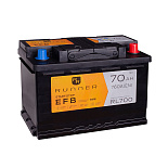 70Ah R+ Runner EFB 12V 760 А (ДШВ: 278*175*190мм), корпус: Euro, клеммы: конуc