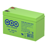 7,2Ah L+ WBR 12V  А (ДШВ: 151*65*100мм), корпус: Euro, клеммы: FASTON (зажим) 6,35 мм
