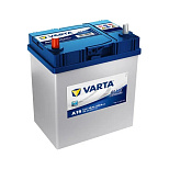 40Ah L+ Varta Blue Dynamic 12V 330 А (ДШВ: 187*127*227мм), корпус: Asia(б/б), клеммы: тонкий конус